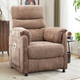 thumbnail image 2 of Power Recliner Chair, Holaki Electric Power Recliner with Side Pocket and Remote, Modern Chenille Fabric Recliner Chairs for Adults, Small Recliner for Small Space Nursery Living Room, Brown, 2 of 9