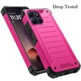 thumbnail image 4 of TJS Phone Case for Motorola Moto G Power 5G 2026 / Moto G Power 5G 2025, Tough Lined Design Hybrid Shockproof Protection Cover (Pink), 4 of 5