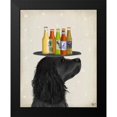 thumbnail image 2 of Fab Funky 12x14 Black Modern Framed Museum Art Print Titled - Cocker Spaniel Black Beer Lover, 2 of 5
