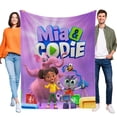 thumbnail image 1 of Mia y Codie anti-pilling, suave, ligera, esponjosa y acogedora de lujo para hogar y cocina – Perfecta para niños y adultos, 100 x 150 cm, 1 of 6