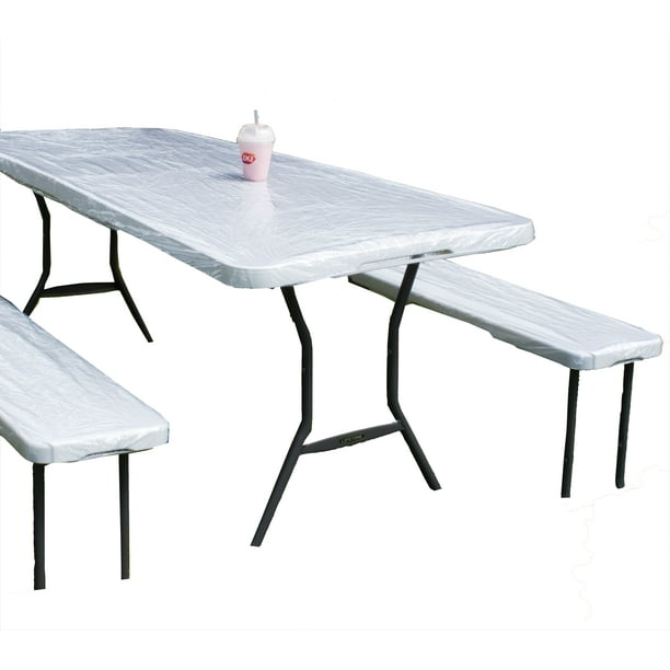 Rally Home Goods Outdoor Vinyl Tablecloth Rectangular Fitted Cover