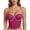 Hot Pink, variant on Solid Color Rhinestone Ruched Underwire Spaghetti Strap Camisole, Padded Slim Fit Corset Style Tank Top Inner Outer Shapewear Beige 85