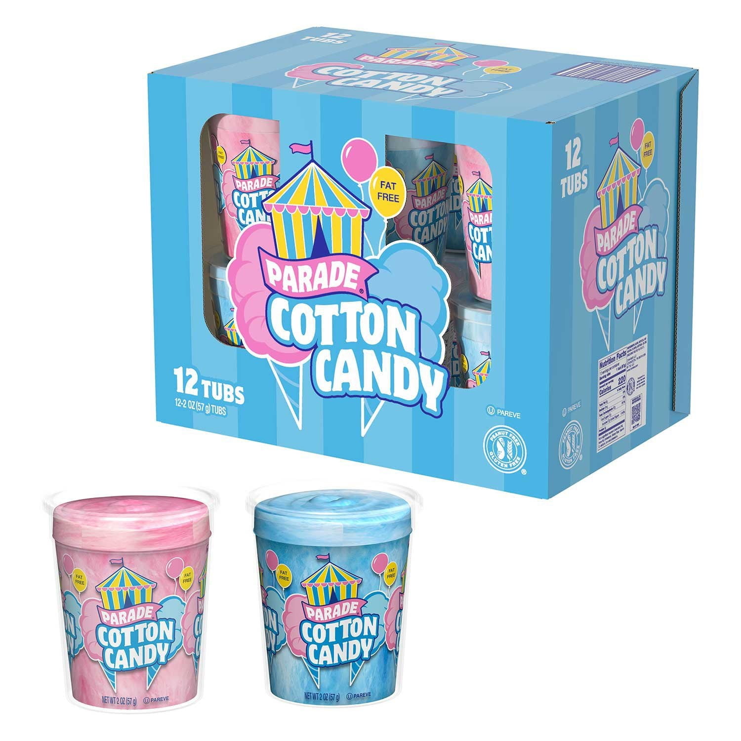 Parade Cotton Candy, 2 Ounce (Pack of 12)