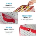 thumbnail image 6 of Plastic Christmas Ornament Storage Box with 2 Sided Dual Zipper Closure - Keeps 64 Holiday Ornaments, Xmas Decorations Accessories, 3" Cube Compartments - Sturdy Flexible Plastic, 6 of 8