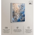 thumbnail image 2 of Eclipse Blue Canvas Elegant Abstracts by Art Remedy, White Frame, 30" x 45", 2 of 7
