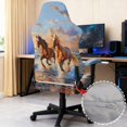 thumbnail image 5 of KUIFORTI Brown Horse Gaming Chair Covers Slipcovers Easy Installation Game Computer Office Desk Chair Cover Protector Waterproof for Office and Computer Chairs, 5 of 7