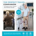thumbnail image 5 of Stander Space Saver Walker, Lightweight Folding Walker for Seniors, Adult Walker with Wheels, Two Wheeled Rolling Walker with Rear Ski Glides, Regal Rose, 5 of 13