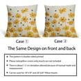 thumbnail image 6 of Yellow Flower Daisy Pillow Covers 16x16 Set of 2 Bee Floral Print Spring Summer Themed Decorative Throw Pillow Cases Outdoor Farmhouse Decor for Sofa Couch Bed, 6 of 6