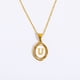 thumbnail image 1 of Collar ovalado con colgante de 26 letras Collar con la primera letra y la palabra Collar con 26 letras bañado en cobre y oro, 1 of 6