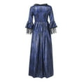 thumbnail image 5 of Bigersell Casual Dress Deals Female U-Neck 3/4 Sleeve Maxi Ball Gown Dress Style D-134 Club Dresses Ladies Plus Size Summer Dresses , Navy 3XL, 5 of 6