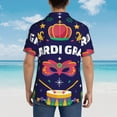 thumbnail image 6 of Disketp Hawaiian Shirts For Men,Happy Mardi Gras Print Mens Casual Short Sleeve Button Down Shirts Beach Shirt, 6 of 8