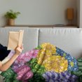 thumbnail image 3 of Colorful Soft Flannel Fleece Blanket, Nature Flower Petals Florets Vintage Romantic Buds Summer Blooms Feminine Design, Cozy Plush for Indoor and Outdoor Use, 50" x 70", Lilac Green, by Ambesonne, 3 of 5