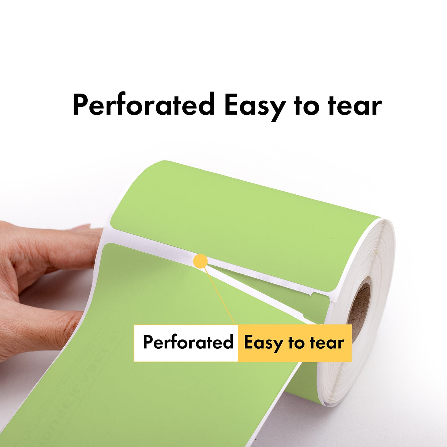 HOUSELABELS 4" x 6" Green Shipping Labels on 1" Core Compatible With Zebra and Rollo Printers, 4 Rolls / 250 Labels per Roll