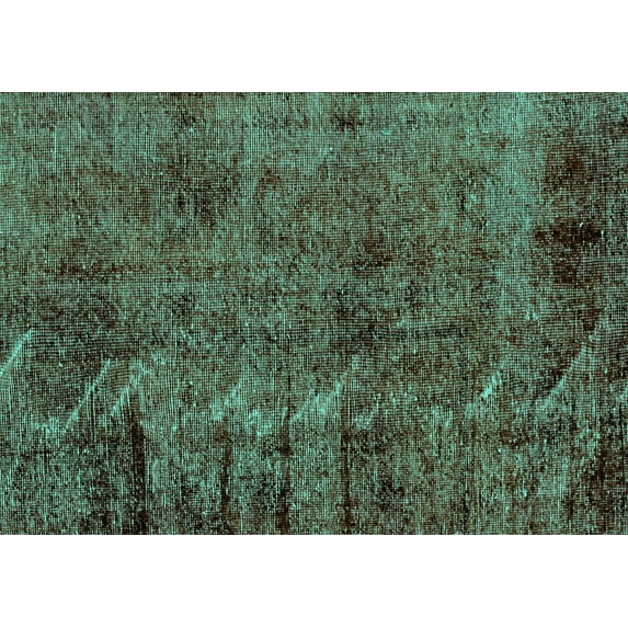 Ahgly Company Machine Washable Indoor Rectangle Abstract Turquoise Blue Modern Area Rugs, 8' x 12'
