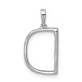 thumbnail image 2 of 14K White Gold Diamond 0.096-CT Block Letter D Initial Charm Pendant, 2 of 4