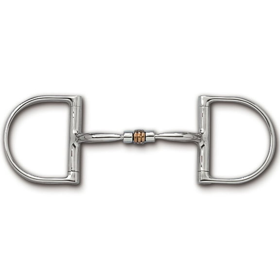 Myler Dee Stainless Steel Comfort Snaffle with Copper Roller 89-21035