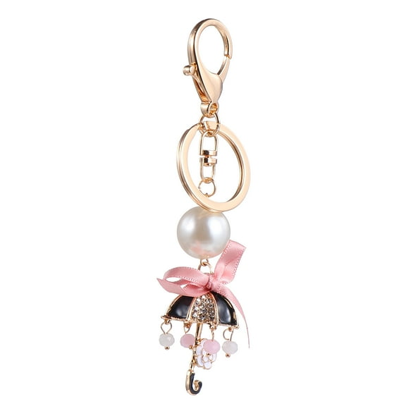 SOPOTUTU Black Umbrella Keychain Pendant Lightweight Bag Charm Accessory Creative Design