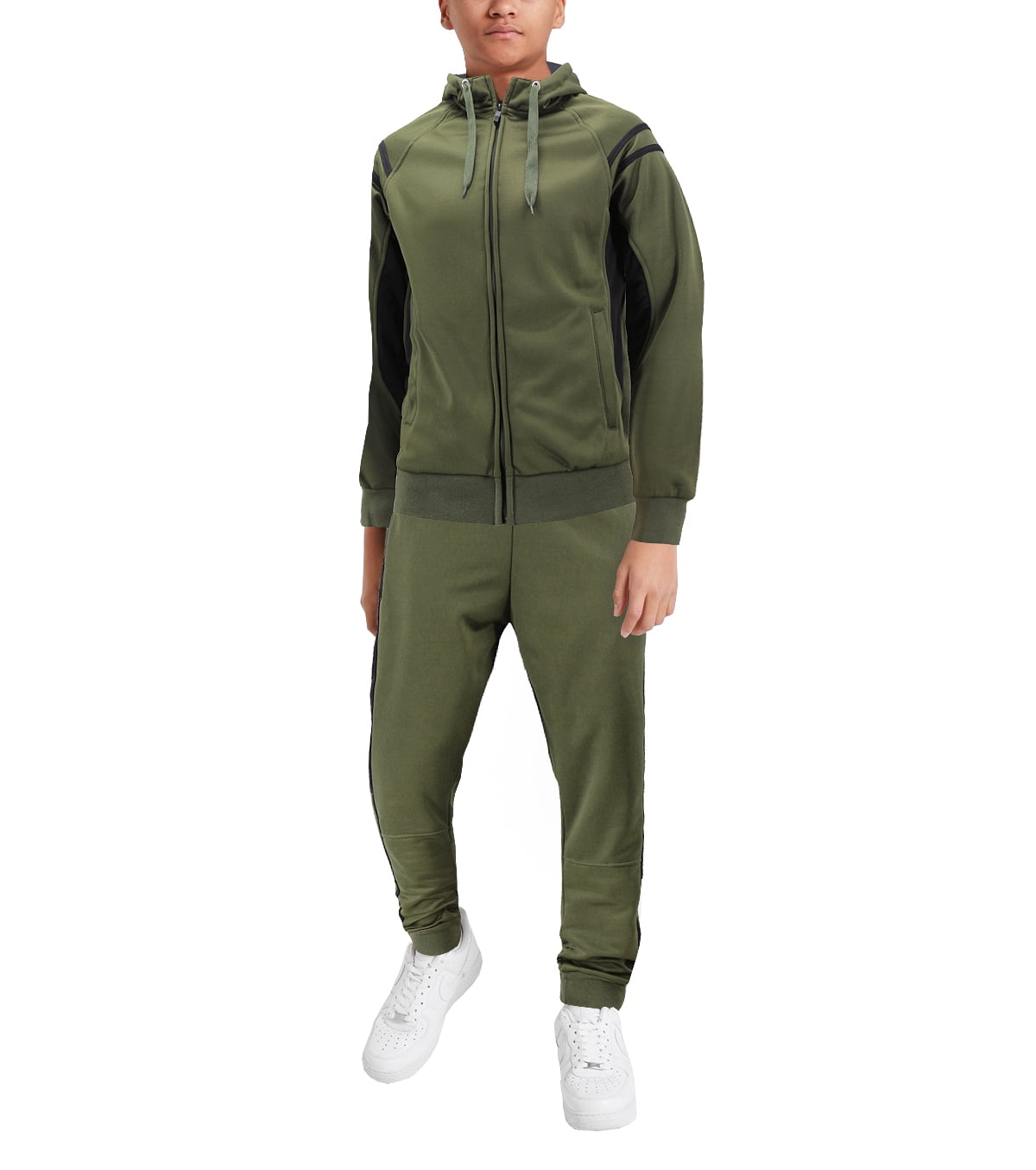 boys khaki green tracksuit