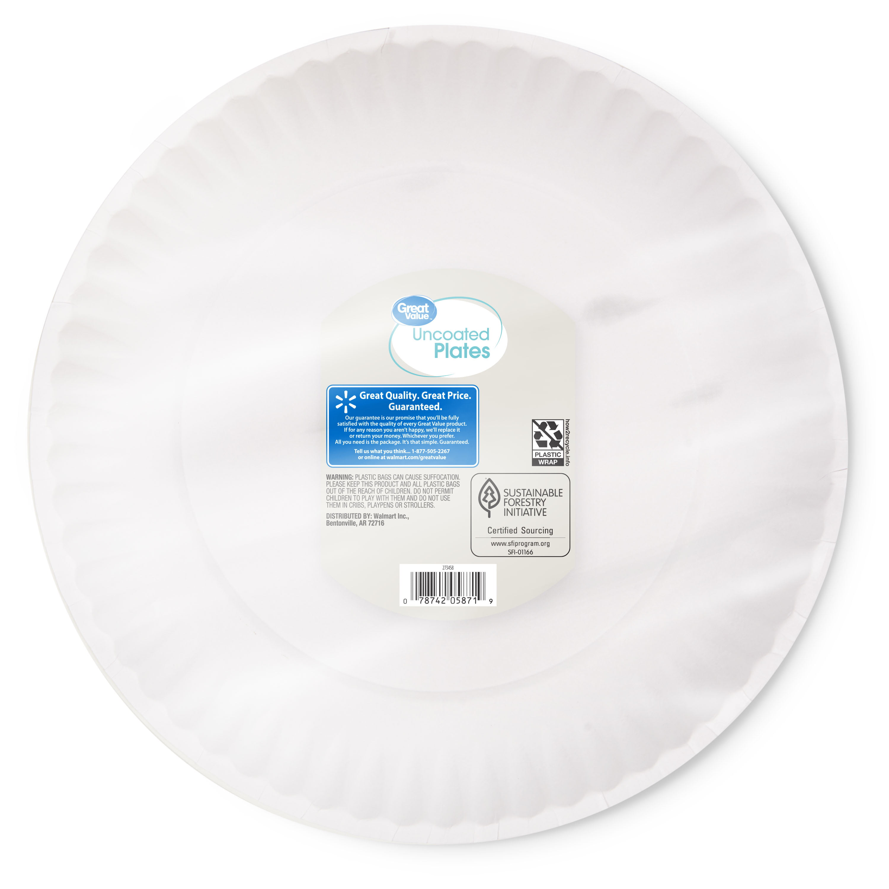Value Corner Plates Paper 9 Inch Uncoated Microwave Safe Wrapper - 300  Count - Randalls