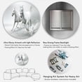 thumbnail image 5 of Designart 'Running White Horses' Ultra Glossy Animal Oversized Metal Circle Wall Art, 5 of 5