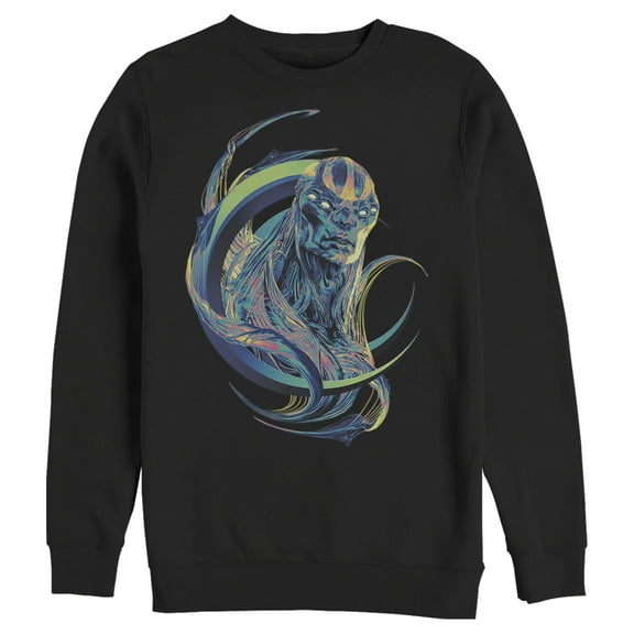 Men's Marvel Eternals Kro Colorful Sweatshirt Black X Large
