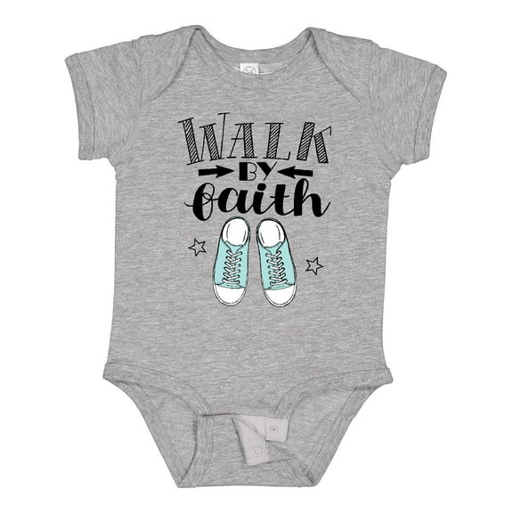 Inktastic Walk by Faith Quote Boys or Girls Baby Bodysuit