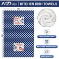thumbnail image 2 of zeyuuu Patriotic Kitchen Dish Towel 4th of July Stars Stripes Dishcloth American Flag Truck Gnome Decorative Hand Drying Tea Towel for Independence Day Memorial Day Cooking Baking, 4Pcs, 18 x 26, 2 of 6