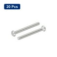 thumbnail image 3 of Uxcell 304 Stainless Steel Machine Screws 20 Pack M1.6x16mm Slotted Drive Pan Head Screw Bolts, 3 of 5