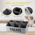thumbnail image 3 of Brabtod Dog Storage Organizer, Dog Treat Container Bin, Collapsible Fabric Storage Box for Pet Treats with removable dividers, Dog Stuff Container for Dog Treats, 3 of 8