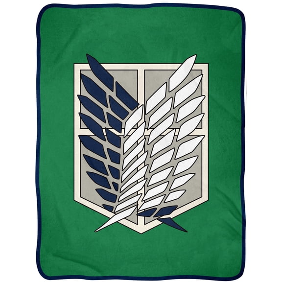 Attack on Titan Throw Blanket - Scout Regiment Logo Fuzzy Soft Fleece Throw Blanket For Bed or Couch 46" X 60"