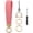 Pink+ Rose Red, variant on 2-Pack Braided Keychain Wristlet, Heavy-Duty Key Lanyard Strap with Metal Clasp, Woven Key Holder