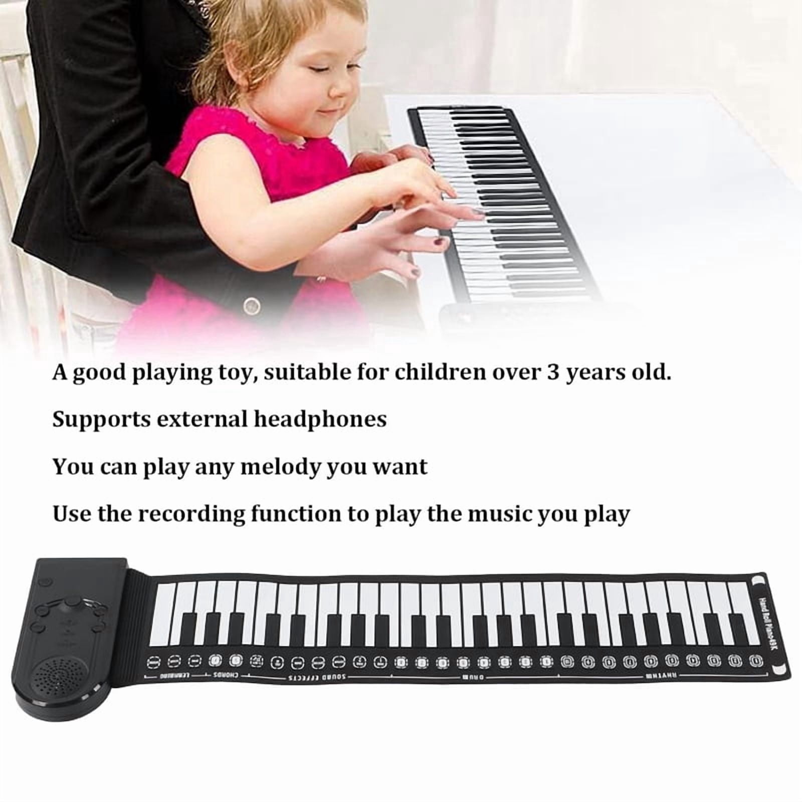 3X Keyboard Piano Roll Up Electric Piano for Beginners Foldable 49 Keys Electronic Piano