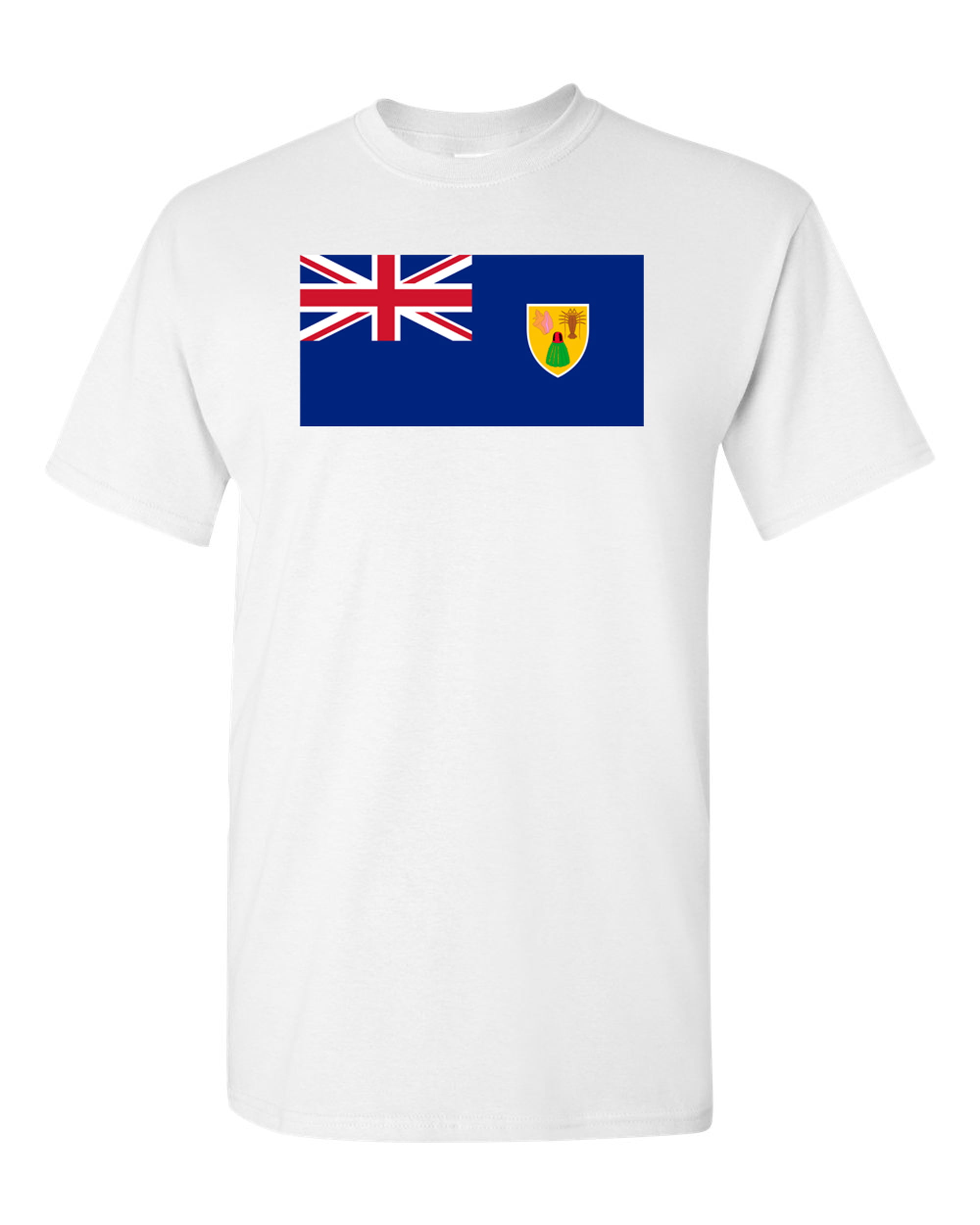 Turks Caicos Islands Country Flag Adult DT T-Shirt Tee - Walmart.com