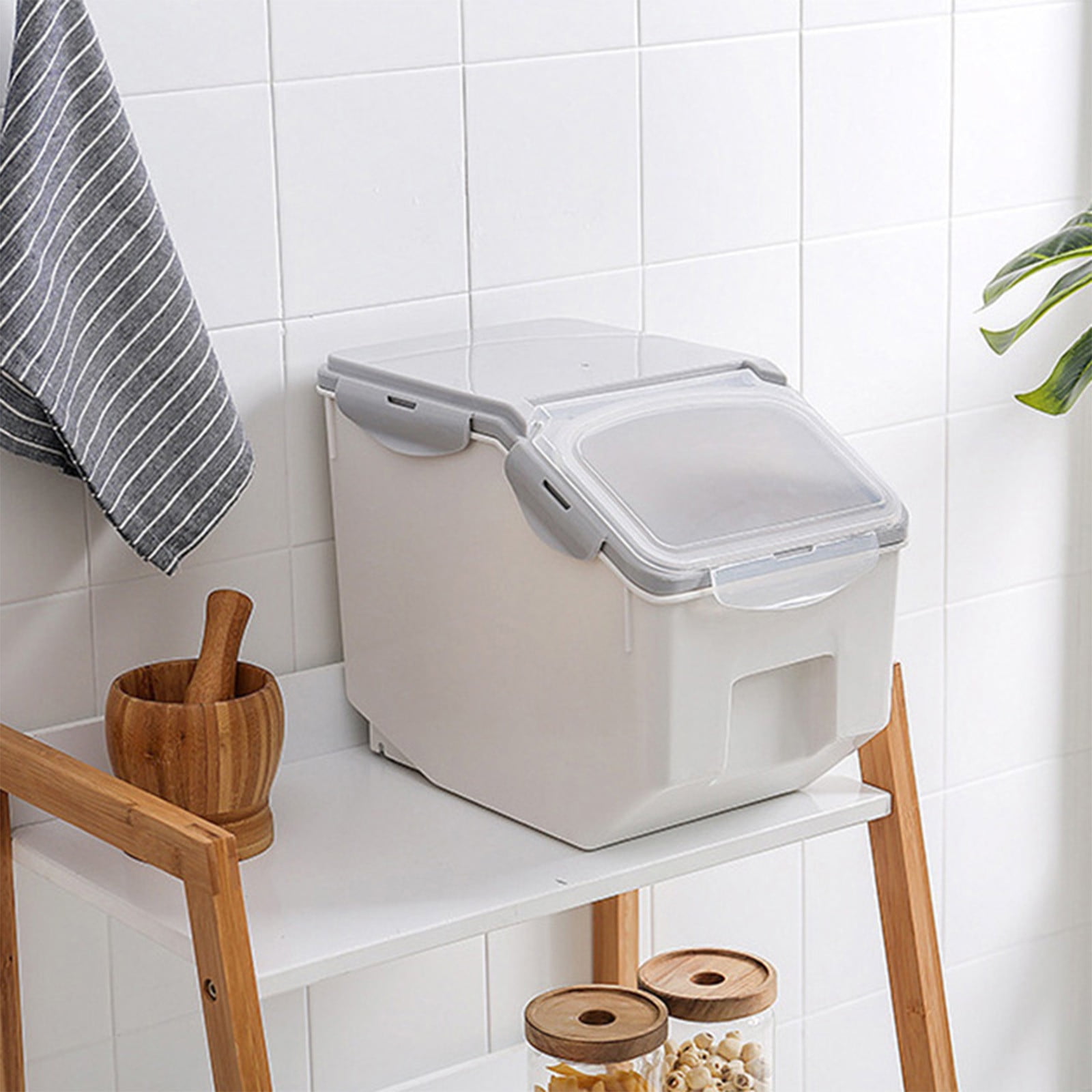 Amacok  10Kg/15Kg Multi-Function Sealed Insect-Proof and Rice Storage Box, Large Pantry Storage, BPA Free, Airtight Food Storage Containers Food Container for Rice Flour Grain Pet