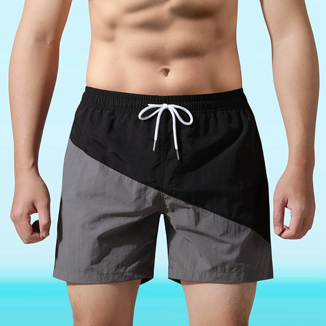 WILLBEST Pantalones Cortos para Hombre, Pantalones Cortos Casuales de Primavera y Verano para Hombre, Pantalones de Playa Deportivos con Paneles Estampados y Bolsillos