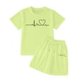 thumbnail image 4 of Gelikeya Girls Clothes Size 6 Back To School Clothes for Girls Toddler Summer Clothes Toddler Girl 2 Piece Outfits Cute Clothes for Tweens (Light Green, 7-8 Years), 4 of 4