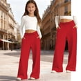 thumbnail image 4 of Girls Uniform Pants Fit Kids Dress Pants With Pockets Straight Pants Boys Gray Uniform Pants Back To School Clothes For Girls Clothes For Girls 11-12 Years, 4 of 5