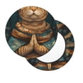 thumbnail image 2 of Balery Surreal Meditating Cat Fundas de asiento para taburete de bar redondo de tela de terciopelo ajustables que protegen de arañazos y manchas para sillas de 14 a 17 pulgadas.-14 inch, 2 of 7