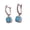 Blue, variant on Comfortable Copper Square Studs With Zircon Accent Comfort Fit