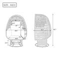 thumbnail image 2 of Royard Oaktree Swivel Egg Chair, Patio Rattan Rocking Chair with Cushions and Pillows, 350lbs Capacity Indoor/Outdoor Large Lounge Wicker Chair for Patio, Backyard, Living Room, Beige and Grey, 2 of 7