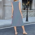 thumbnail image 6 of Women's Fashion Casual Checkered Striped Printed Dress, 6 of 6