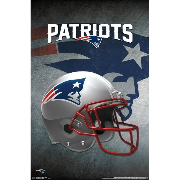 New England Patriots Helmet Nfl Sports Poster 22x34 Walmart Com Walmart Com