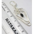 thumbnail image 3 of SilverStarJewel Sterling Silver Black Onyx Earrings 2.2" Fashionable Gift For Sister Jewelry, 3 of 3