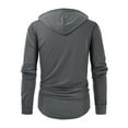 thumbnail image 7 of Mens Hoodies Soild Color Pullovers ,Spring Winter Oversize Loose Hoodie Casual Sweatshirt ,Long Sleeve Full Zip Hooded With Pocket Outerwear Clothes L, 7 of 7