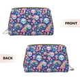 thumbnail image 3 of Easygdp mushroom Skull rainbow color Leather Makeup Bag Zipper Pouch Travel Cosmetic Organizer for Women and Girls, Make up Bag with Zipper, 3 of 8