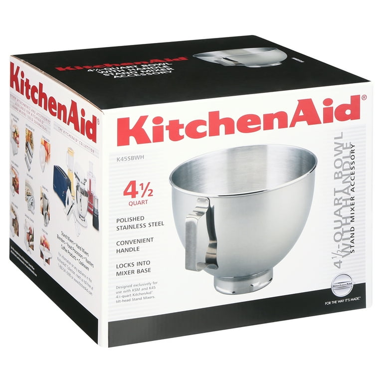 KitchenAid K45SS Almond Mixer/SS Bowl/Splash Guard/Whip/Flat