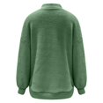 thumbnail image 4 of Soft Fleece Pullover Hoodie Long Sleeve Casual Outerwear Lightweight Warm Jacket Cozy Loungewear Top For Everyday ComfortGreenS, 4 of 5