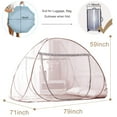 thumbnail image 2 of Mosquitero tipo tienda AMMER portátil color marrón para cama, 2 of 7