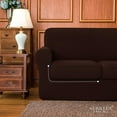 thumbnail image 6 of Subrtex 4-Piece Stretch Textured Grid Sofa Cover Slipcover,Separate Cushion Cover(Chocolate, Sofa), 6 of 8