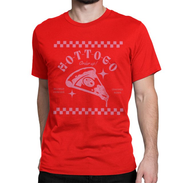 Camiseta Chappell Roan Hot To Go Pizza para hombre y mujer, de algodón, divertida, de cantante, musical, de manga corta, estampada.